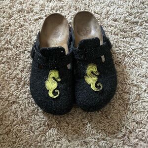 Birkenstock Papillio Boston Felt Seahorse Slip On size 7